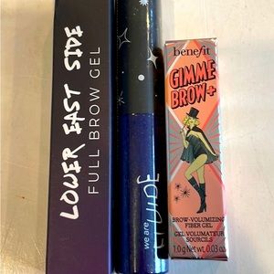 Eyebrow Gel Bundle. Lower East Side, Fluide, Benefit Cosmetics. Assorted Colors